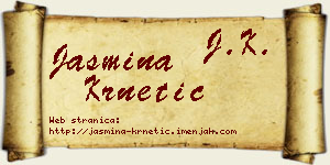 Jasmina Krnetić vizit kartica